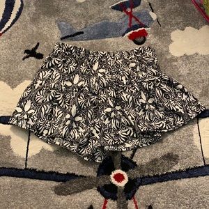 Black and white shorts